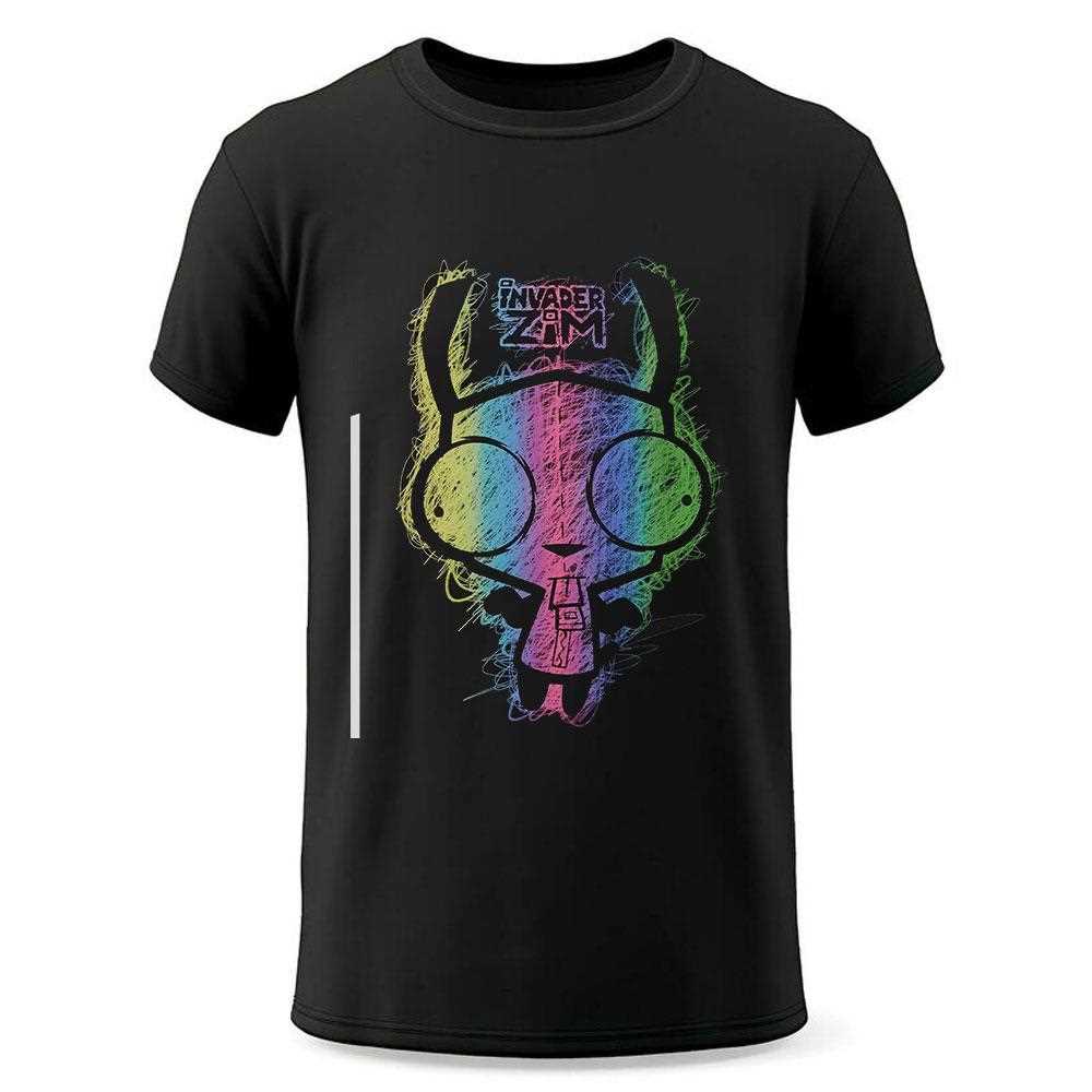 Invader Zim Gir Rainbow Scribble T-shirt
