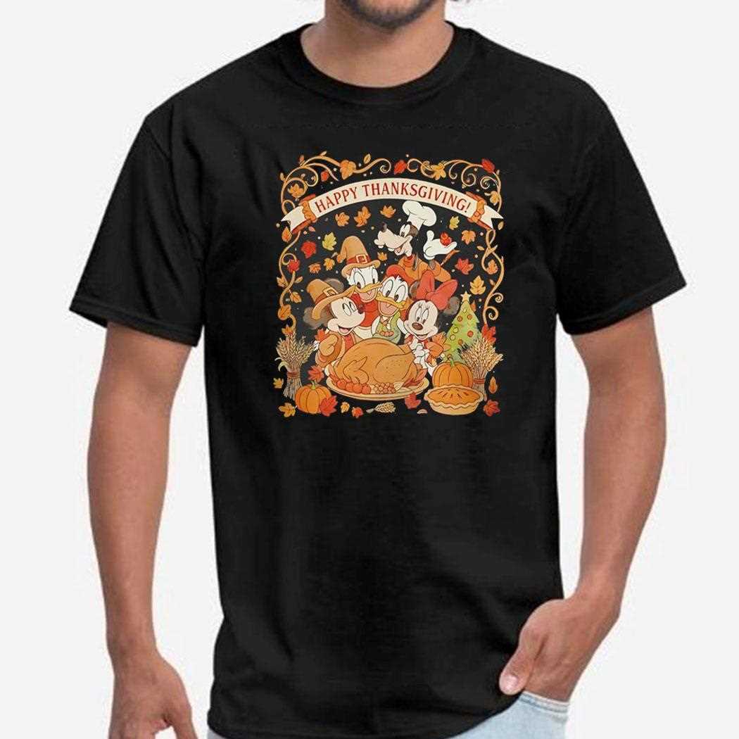 Mickey And Friends Happy Thanksgiving Tee