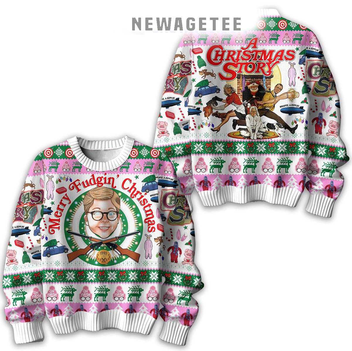 A Christmas Story 2024 Merry Fucking X Mas Fan Ugly Sweater