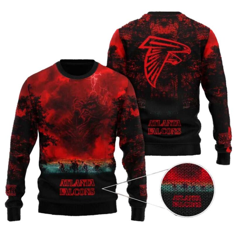 Atlanta Falcons X Stranger Things Christmas Ugly Sweater