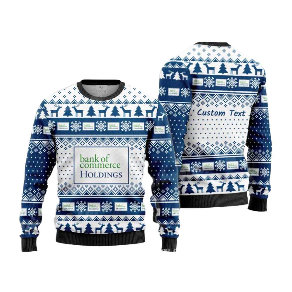 Bank Of Commerce Holdings Logo Ugly Christmas Sweater