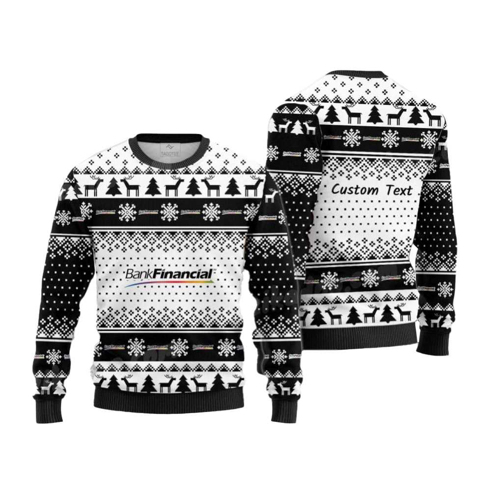 Bankfinancial Corporation Logo Ugly Christmas Sweater