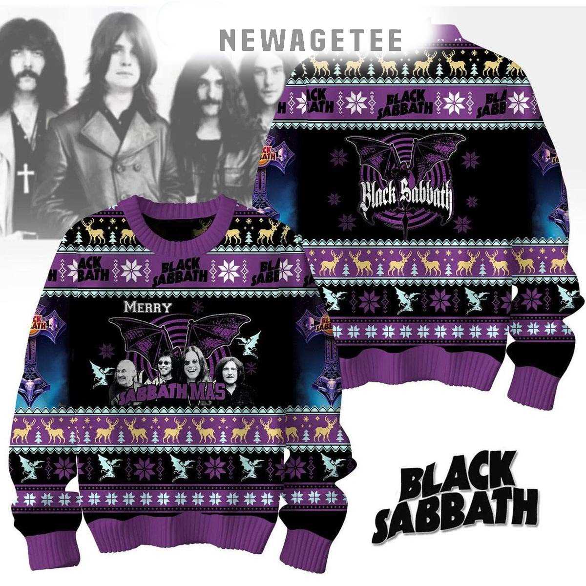 Black Sabbath Merry Sabbathmas Christmas 2024 Ugly Sweater