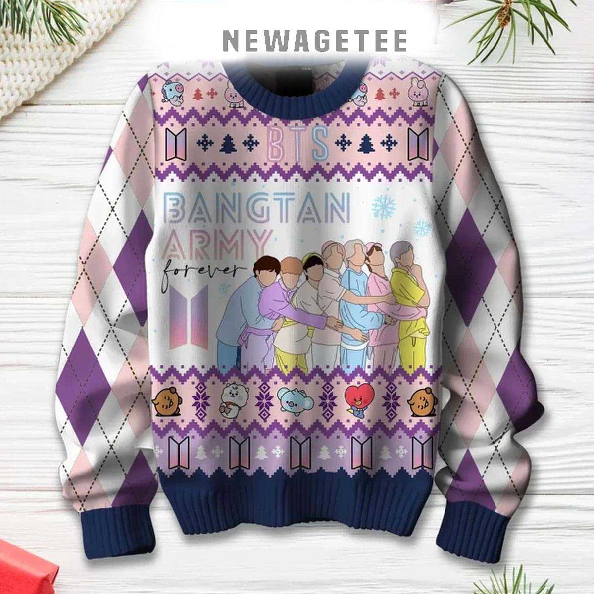 Bts We Are One In Army Christmas Ugly Sweater Bts We Are One In Army Christmas Ugly Sweater