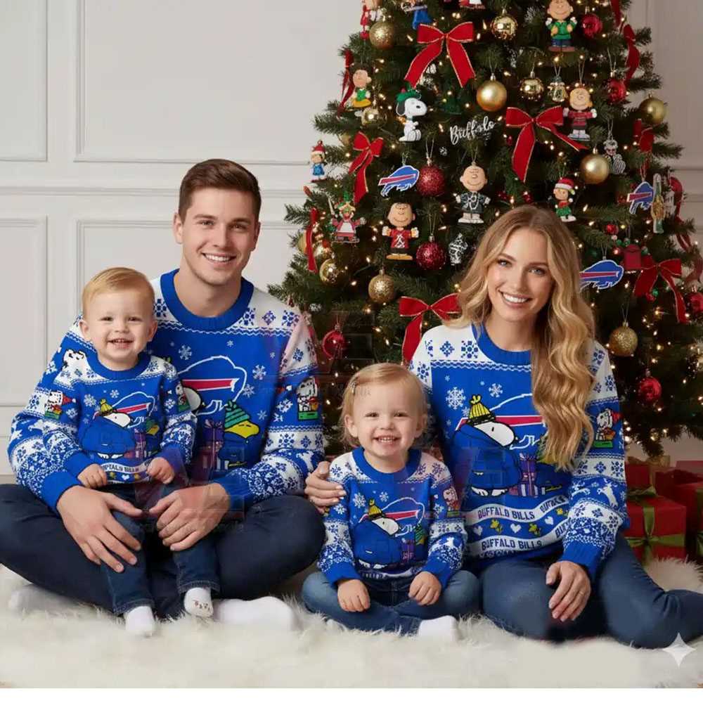 Buffalo Bills Snoopy Woodstock Puffer Jacket Ugly Christmas Sweater Buffalo Bills Snoopy Woodstock Puffer Jacket Ugly Christmas Sweater