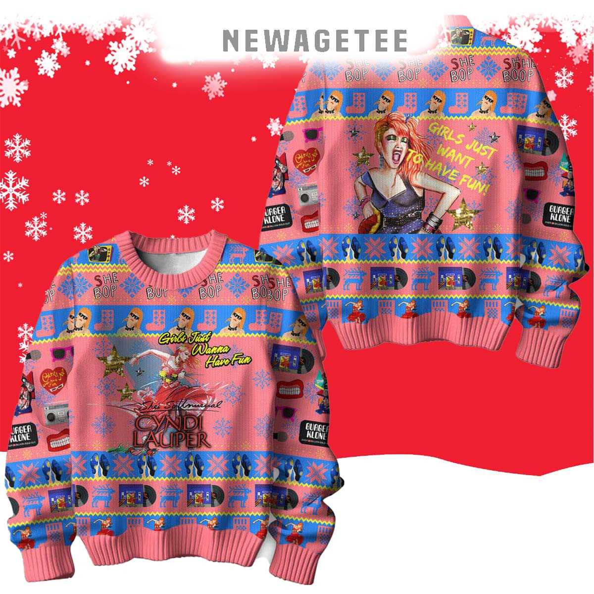Cyndi Lauper 2024 Girl Having Fun In Christmas Ugly Sweater Cyndi Lauper 2024 Girl Having Fun In Christmas Ugly Sweater