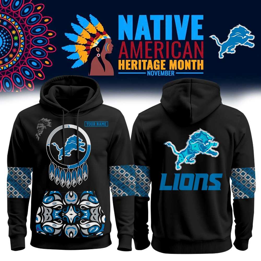 Detroit Lions Native American Heritage Month Hoodie Detroit Lions Native American Heritage Month Hoodie
