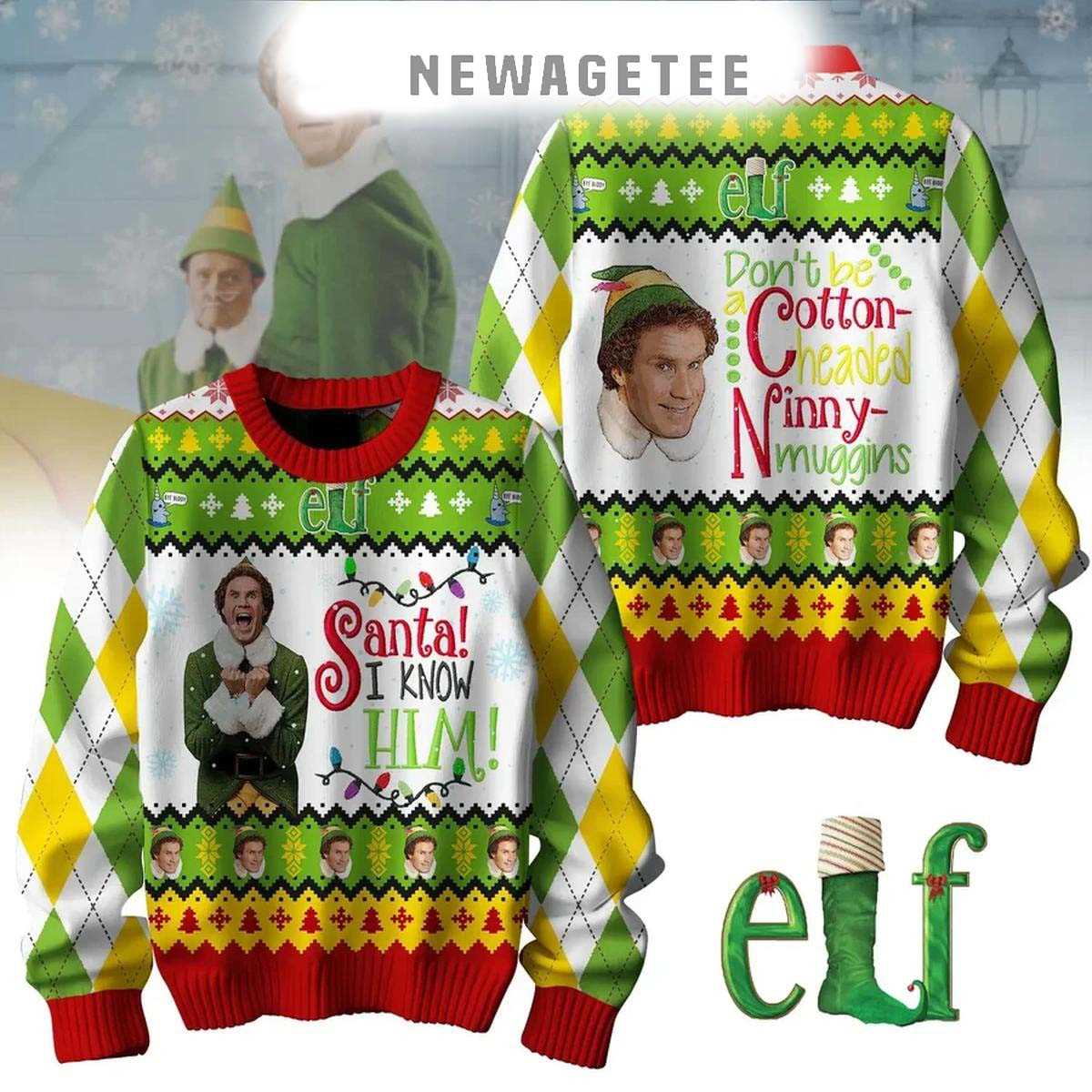 Elf Whats Your Name Naughty Christmas Ugly Sweater Elf Whats Your Name Naughty Christmas Ugly Sweater