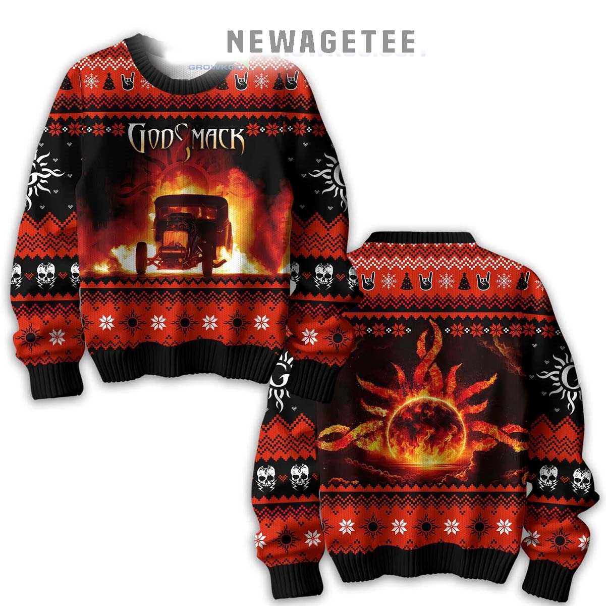 Grateful Dead Christmas Be Merry 2025 Ugly Christmas Sweater