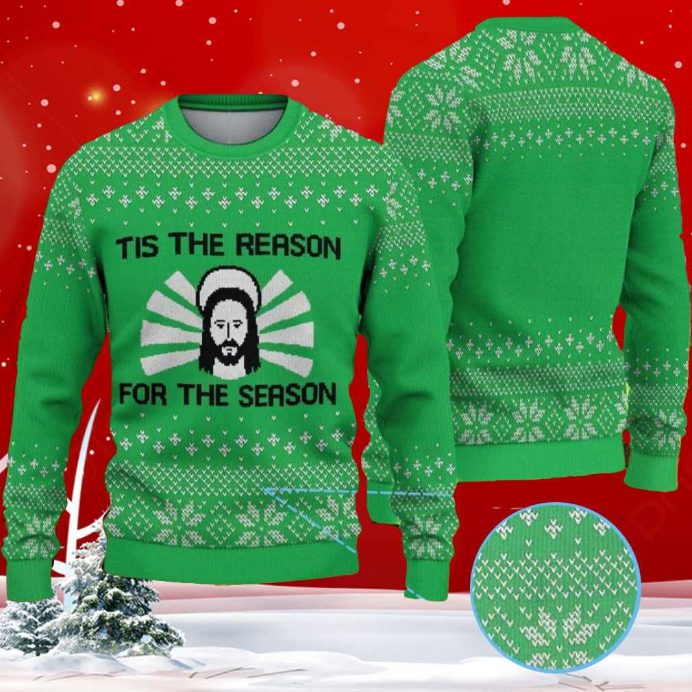 Green Fair Isle Snowflake Stranger Things Theme Tis The Reason Ugly Christmas Sweater Green Fair Isle Snowflake Stranger Things Theme Tis The Reason Ugly Christmas Sweater