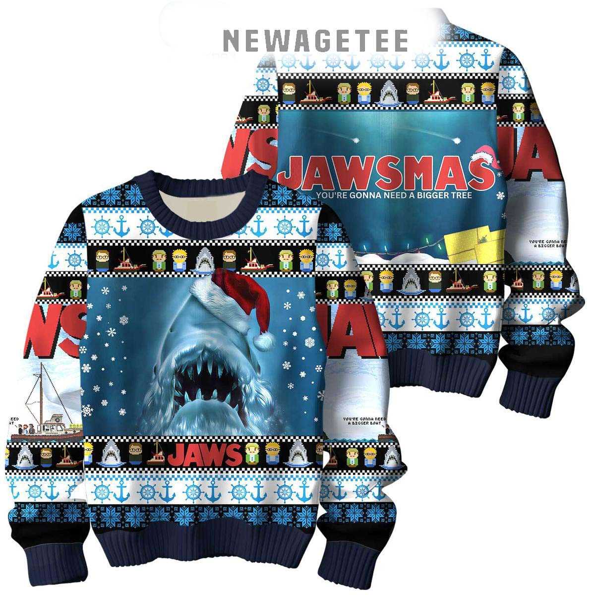 Jaws Christmas Holiday Ugly Sweater