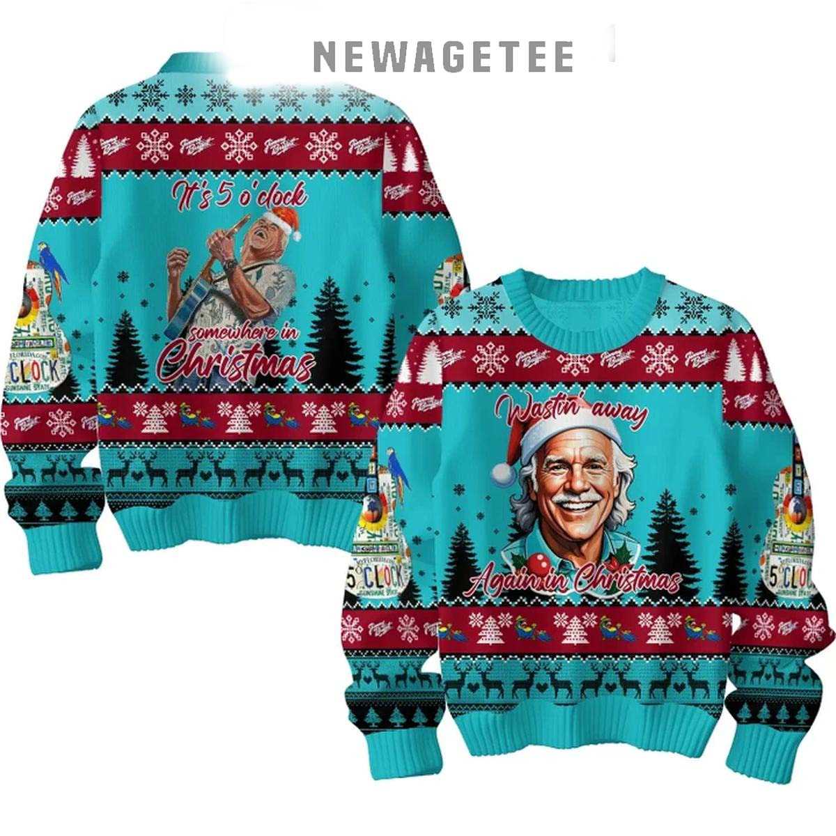 Jimmy Buffett Wastin Away Again In Christmas 2025 Ugly Christmas Sweater Jimmy Buffett Wastin Away Again In Christmas 2025 Ugly Christmas Sweater