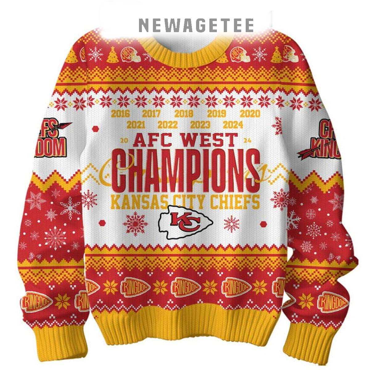 Kansas City Chiefs Nine In A Row Afc West Champions 2025 Ugly Christmas Sweater Kansas City Chiefs Nine In A Row Afc West Champions 2025 Ugly Christmas Sweater