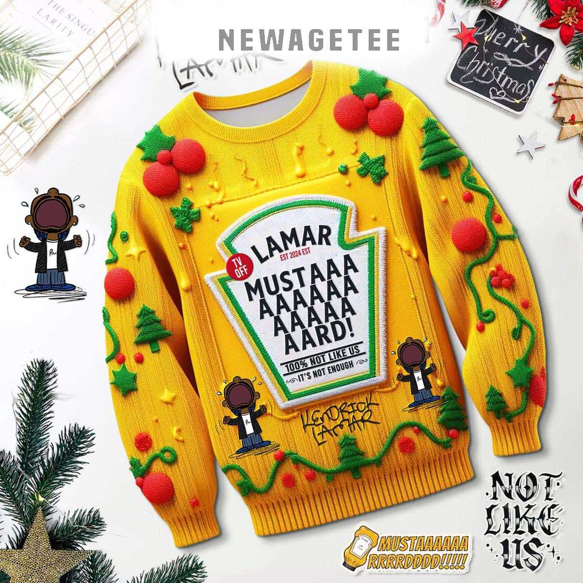Kendrick Lamar Mustard Not Like Us Not Enough 2025 Ugly Christmas Sweater