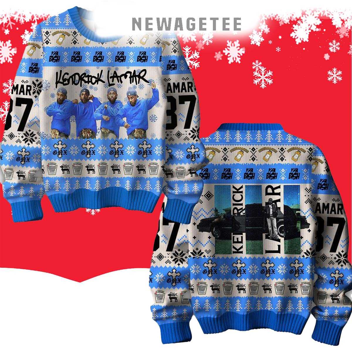 Kendrick Lamar Mustard They Not Like Us Be Merry 2025 Ugly Christmas Sweater Kendrick Lamar Mustard They Not Like Us Be Merry 2025 Ugly Christmas Sweater