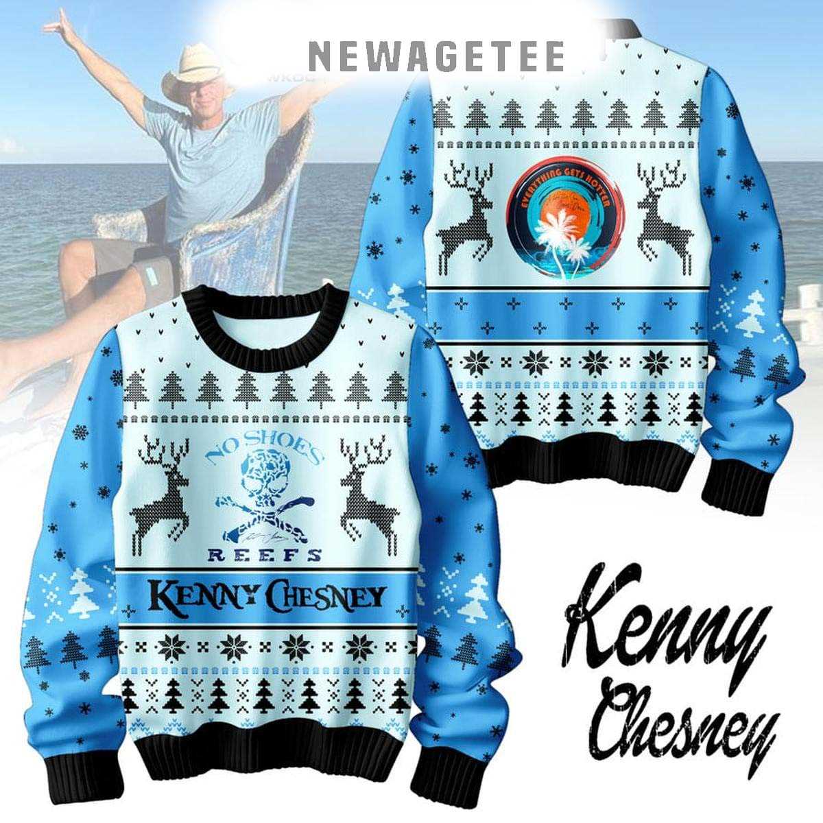 Kenny Chesney No Shoes Nation On Christmas 2024 Ugly Sweater