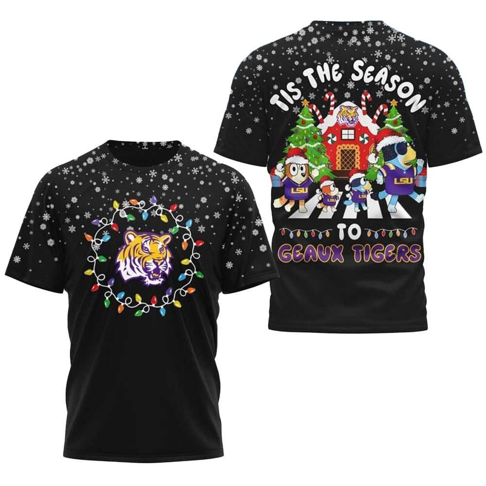 Miami Hurricanes Bluey Tis The Season Its All About The U Christmas 2025 Shirt