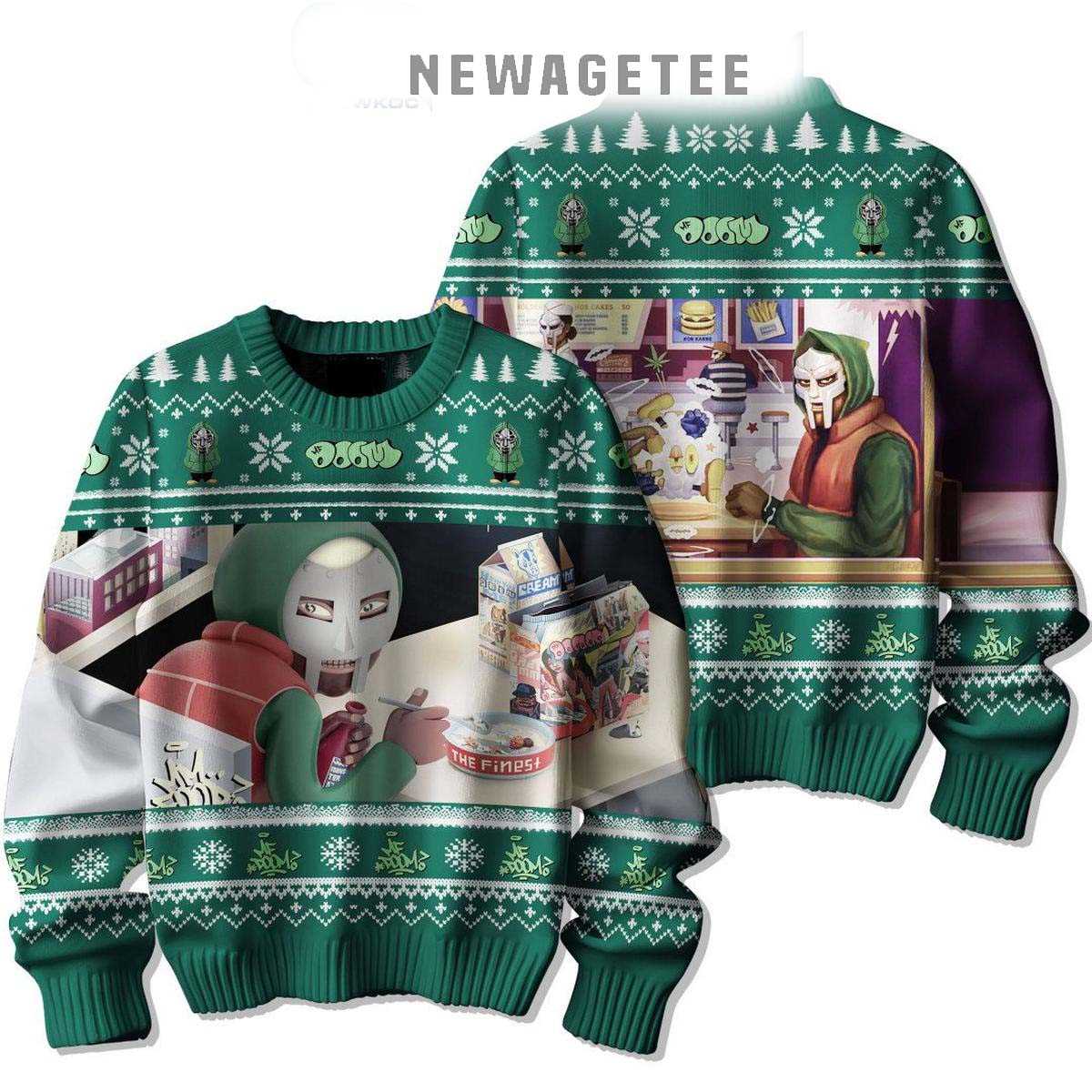 Mf Doom Come In Were Open Christmas Ugly Sweater