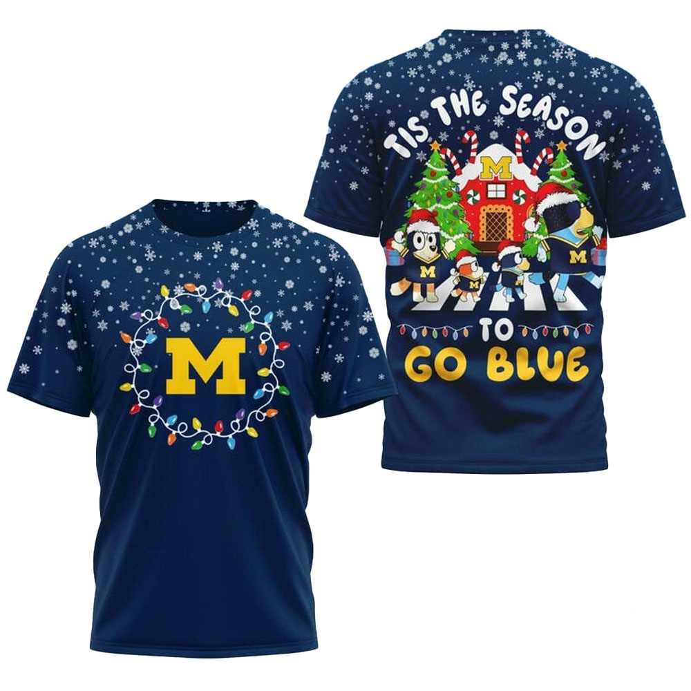 North Carolina Tar Heels Bluey Tis The Season For Go Heels Christmas 2025 Shirt