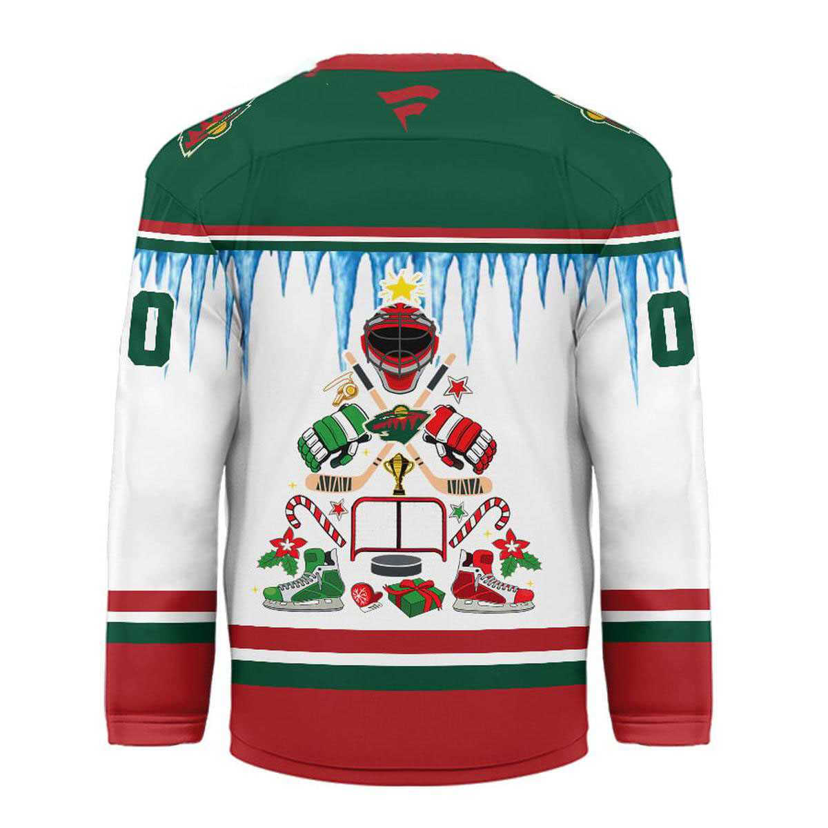 Minnesota Wild Icicle Christmas Tree Custom Hockey Jersey Minnesota Wild Icicle Christmas Tree Custom Hockey Jersey