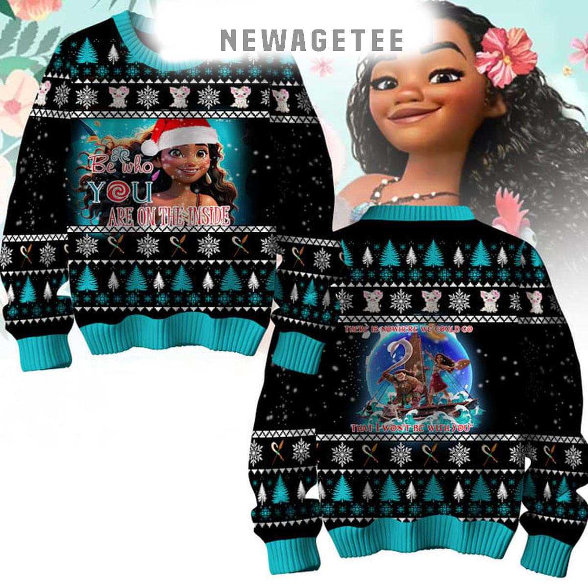 Moana Be Who You Are On The Inside 2025 Ugly Christmas Sweater