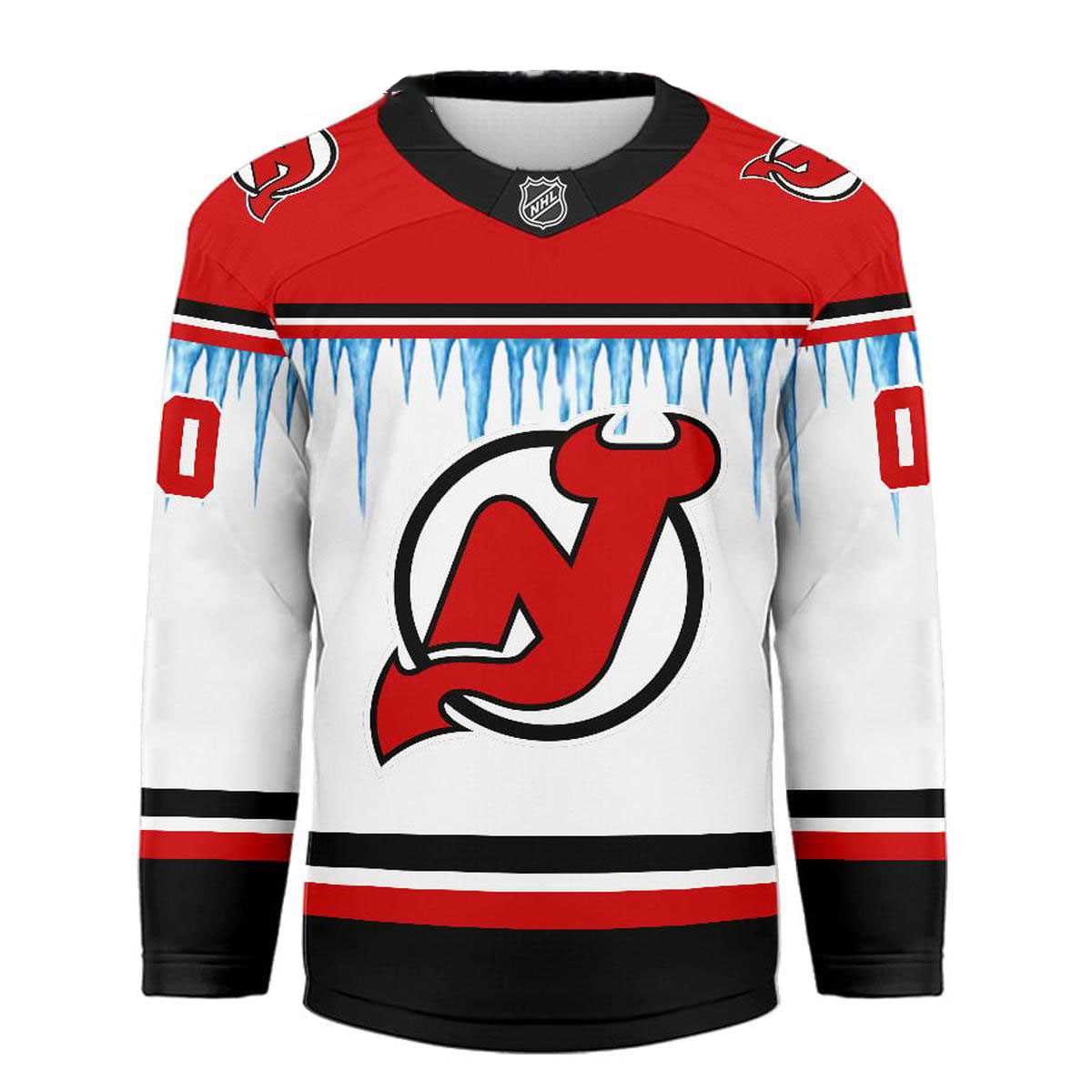 New Jersey Devils Icicle Christmas Tree Custom Hockey Jersey New Jersey Devils Icicle Christmas Tree Custom Hockey Jersey