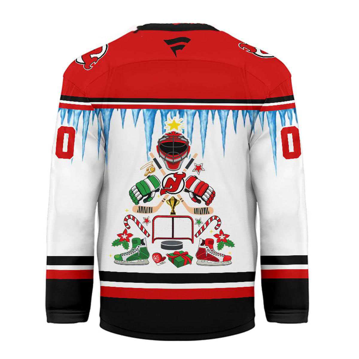 New Jersey Devils Icicle Christmas Tree Custom Hockey Jersey New Jersey Devils Icicle Christmas Tree Custom Hockey Jersey