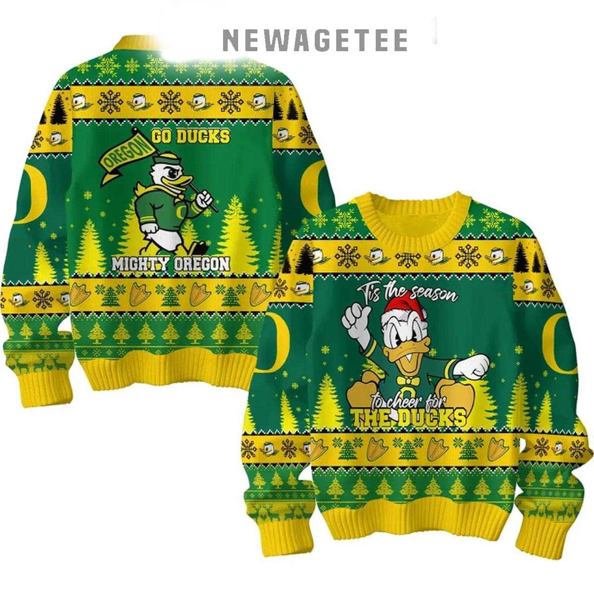 Oregon Ducks Go Ducks Mighty Oregon Christmas Donald Ducks 2025 Ugly Christmas Sweater Oregon Ducks Go Ducks Mighty Oregon Christmas Donald Ducks 2025 Ugly Christmas Sweater
