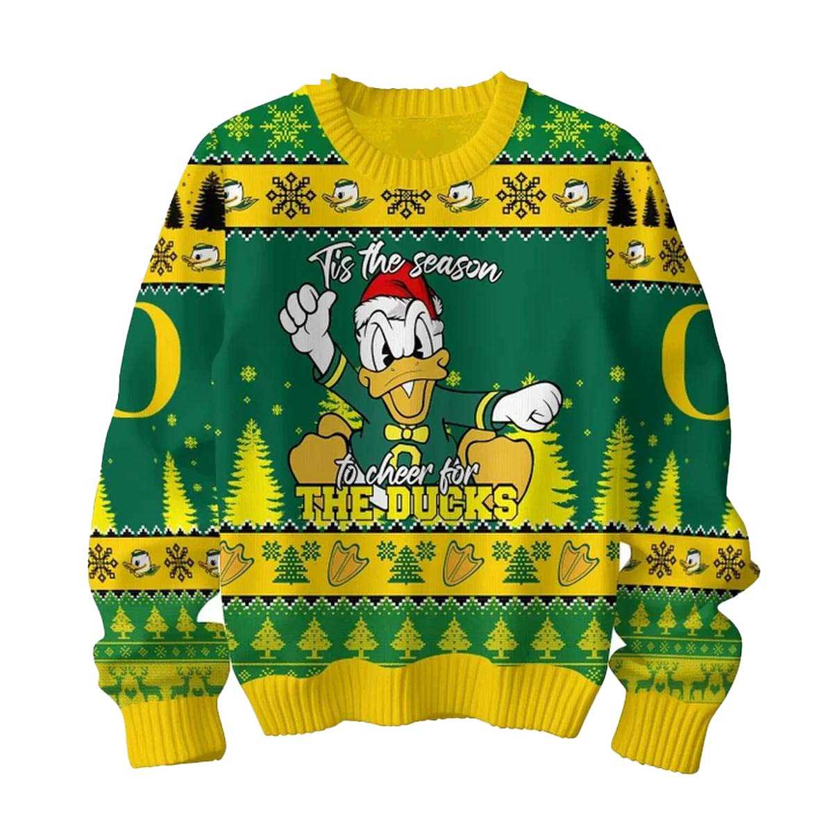 Oregon Ducks Go Ducks Mighty Oregon Christmas Donald Ducks 2025 Ugly Christmas Sweater Oregon Ducks Go Ducks Mighty Oregon Christmas Donald Ducks 2025 Ugly Christmas Sweater