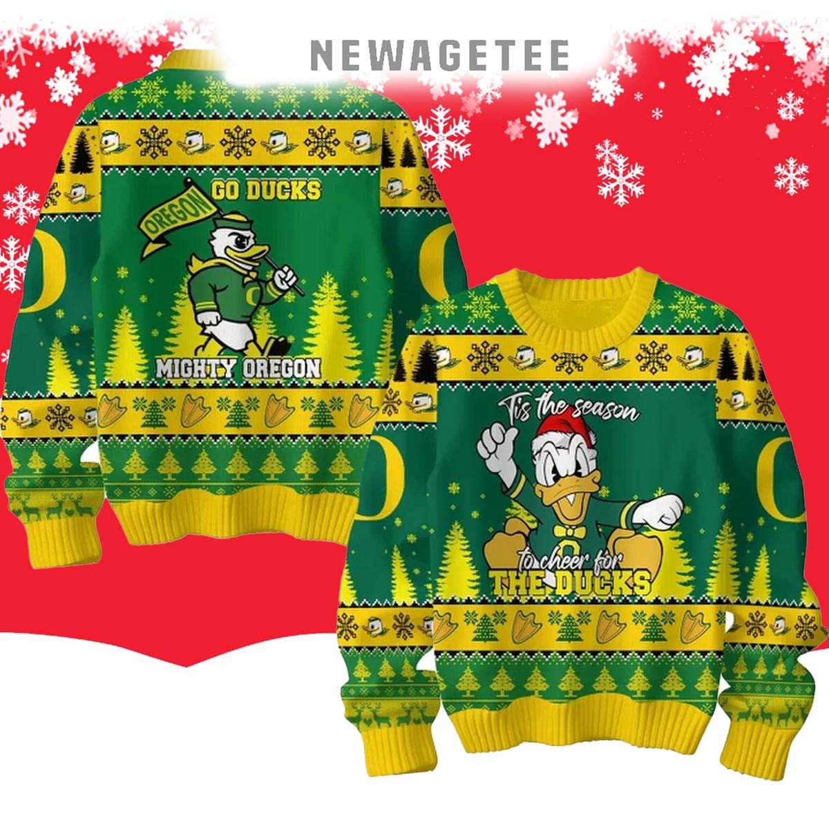 Oregon Ducks Go Ducks Mighty Oregon Christmas Donald Ducks 2025 Ugly Christmas Sweater Oregon Ducks Go Ducks Mighty Oregon Christmas Donald Ducks 2025 Ugly Christmas Sweater