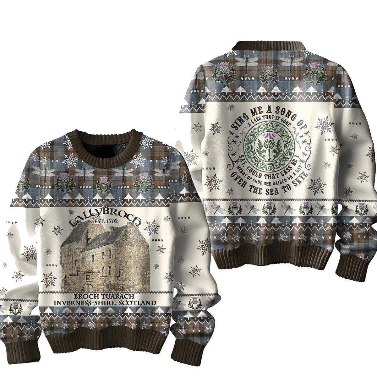 Outlanders Lallybroch Broch Tuanrach Inverness-shire Scotland Ugly Sweater