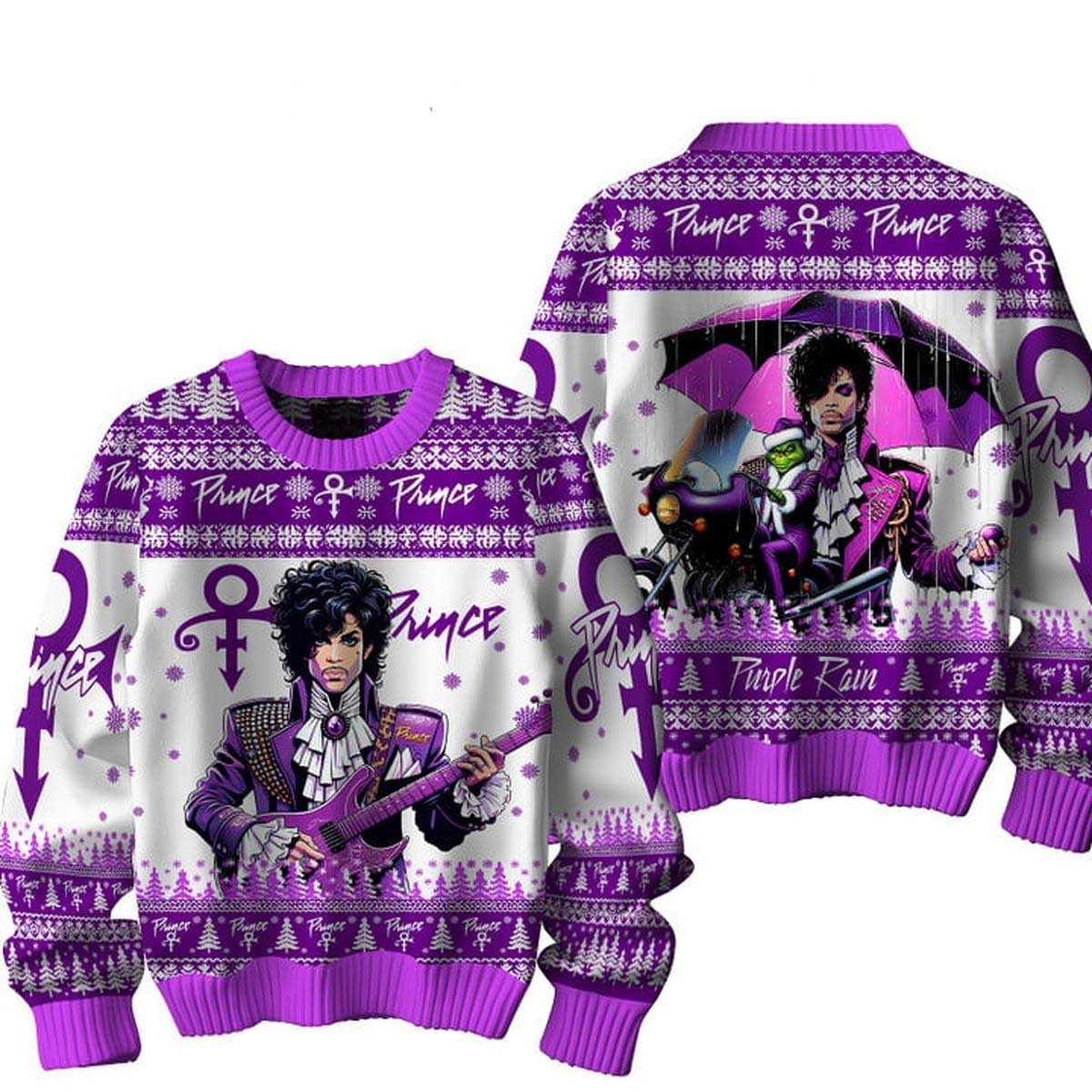 Prince Purple Rain 2025 In Christmas Ugly Sweater