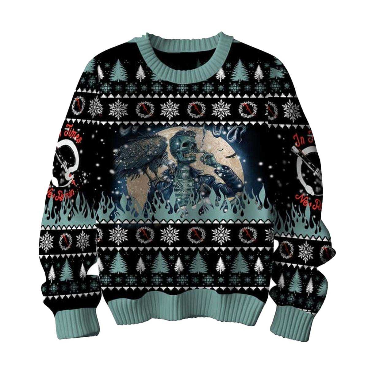 Queen Of Stone Age Death And Love 2025 Ugly Christmas Sweater Queen Of Stone Age Death And Love 2025 Ugly Christmas Sweater