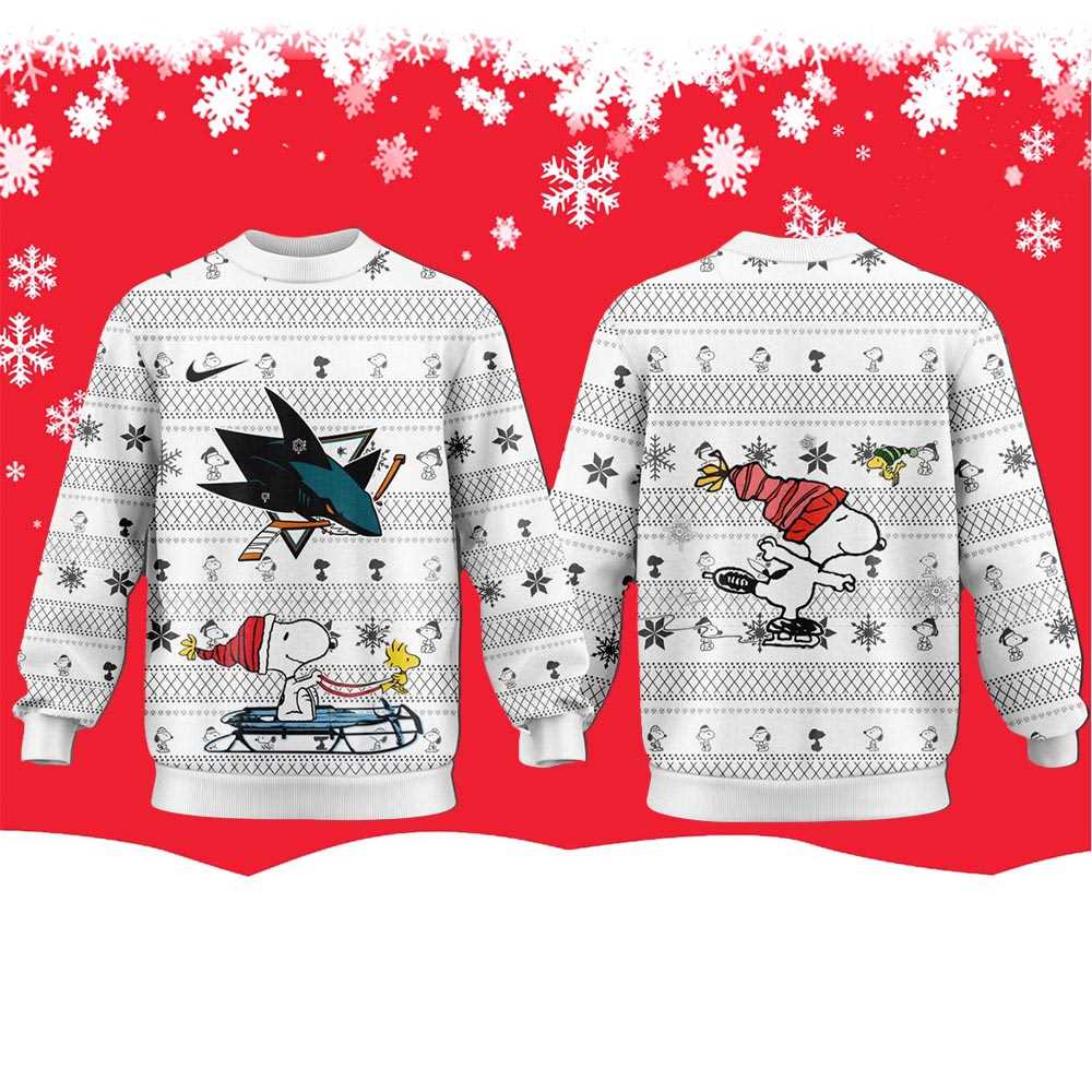 Pittsburgh Penguins Snoopy Peanuts 2025 Ugly Christmas Sweater