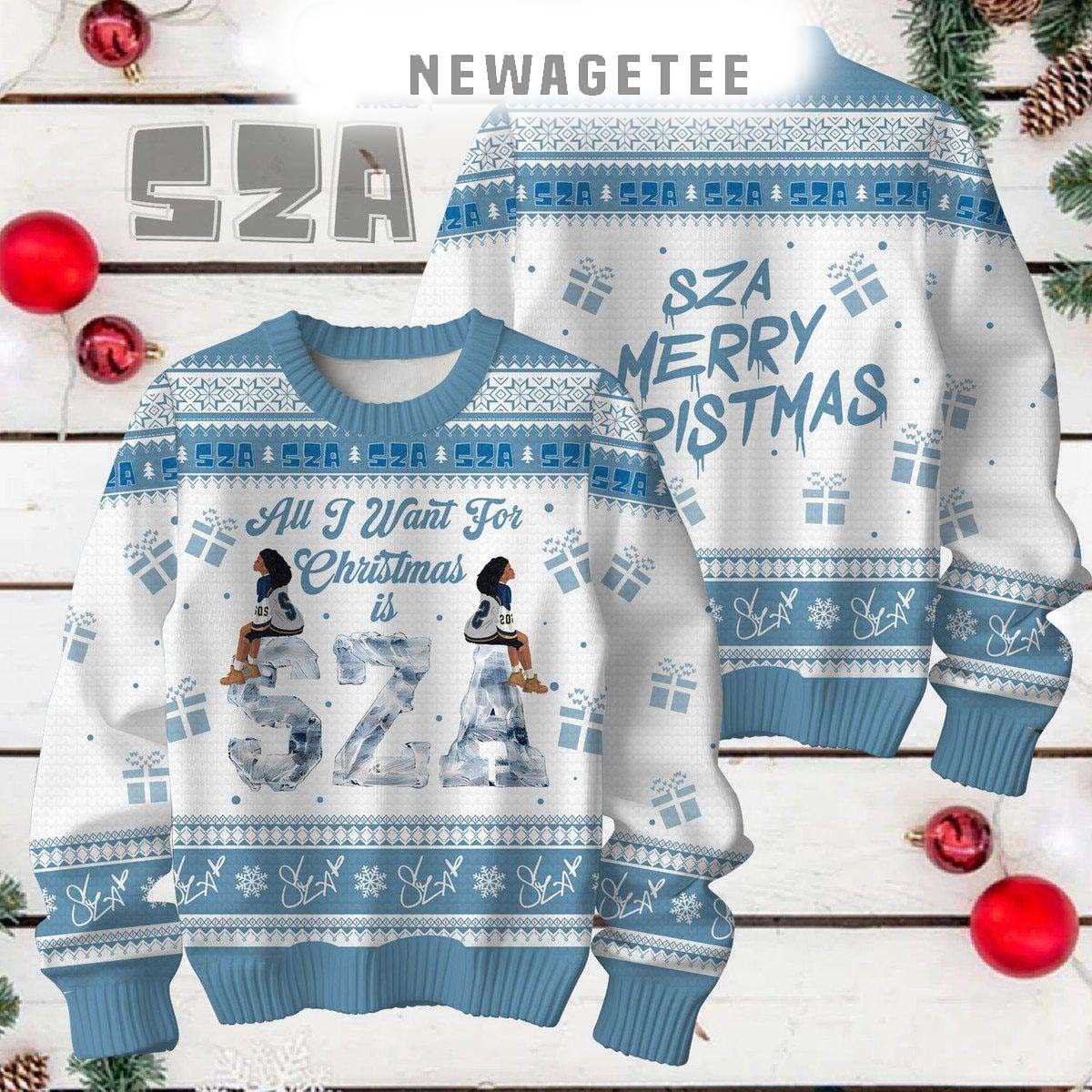 Sza All I Want For Christmas 2025 Sza Merry Pistmas Ugly Sweater