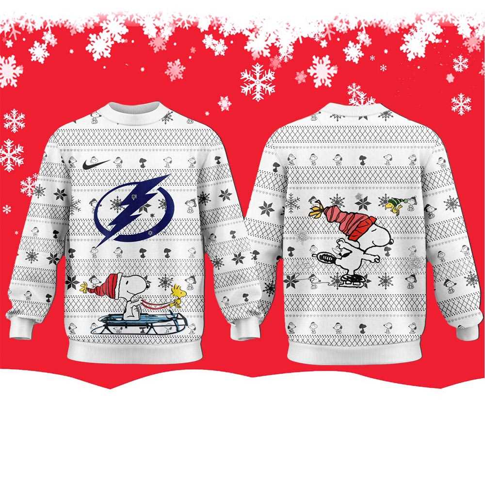 St Louis Blues Snoopy Peanuts 2025 Ugly Christmas Sweater