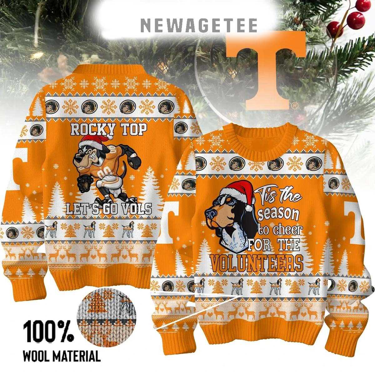 Tennessee Volunteers Lets Go Vols Christmas Rocky Top 2025 Ugly Christmas Sweater Tennessee Volunteers Lets Go Vols Christmas Rocky Top 2025 Ugly Christmas Sweater