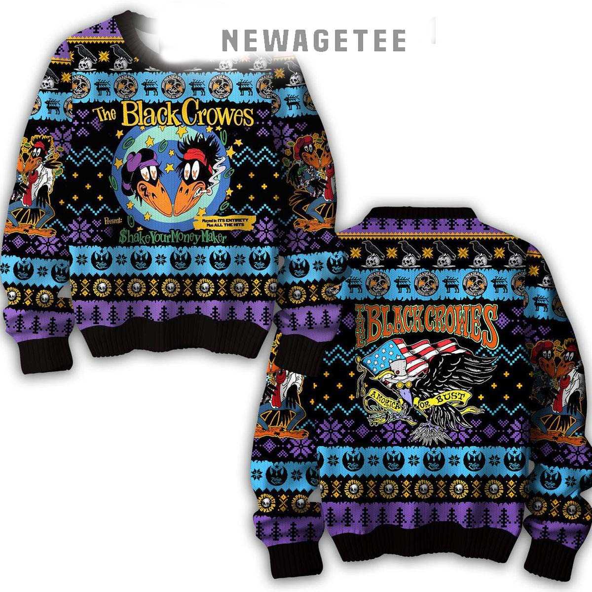 The Black Crowes A Morica Or Bust Christmas 2025 Ugly Christmas Sweater