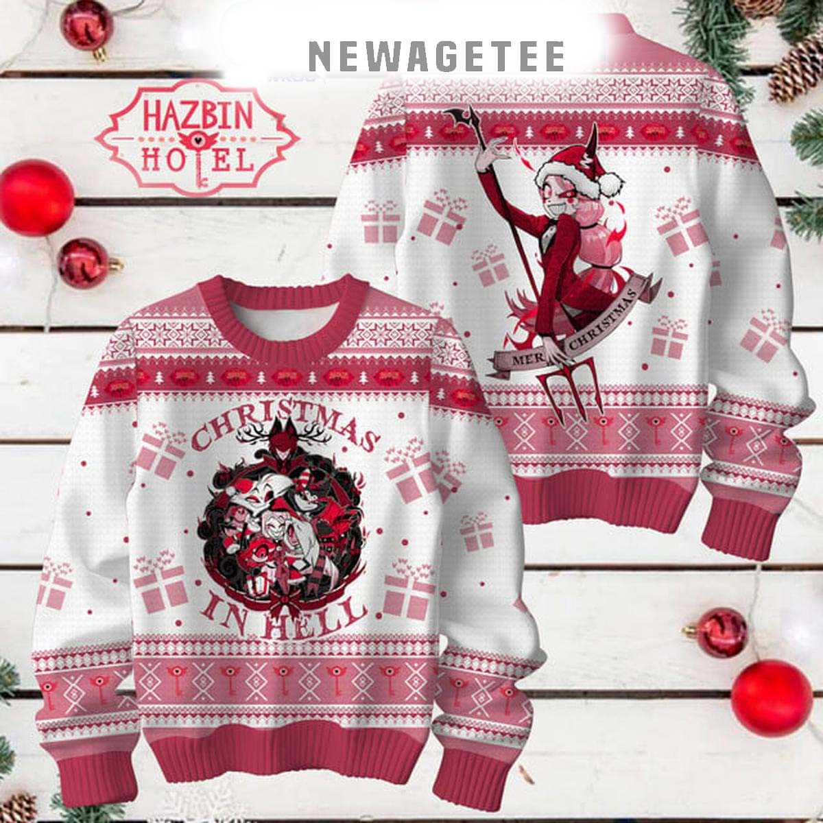 The Hazbin Hotel Merry Christmas In Hell Ugly Sweater