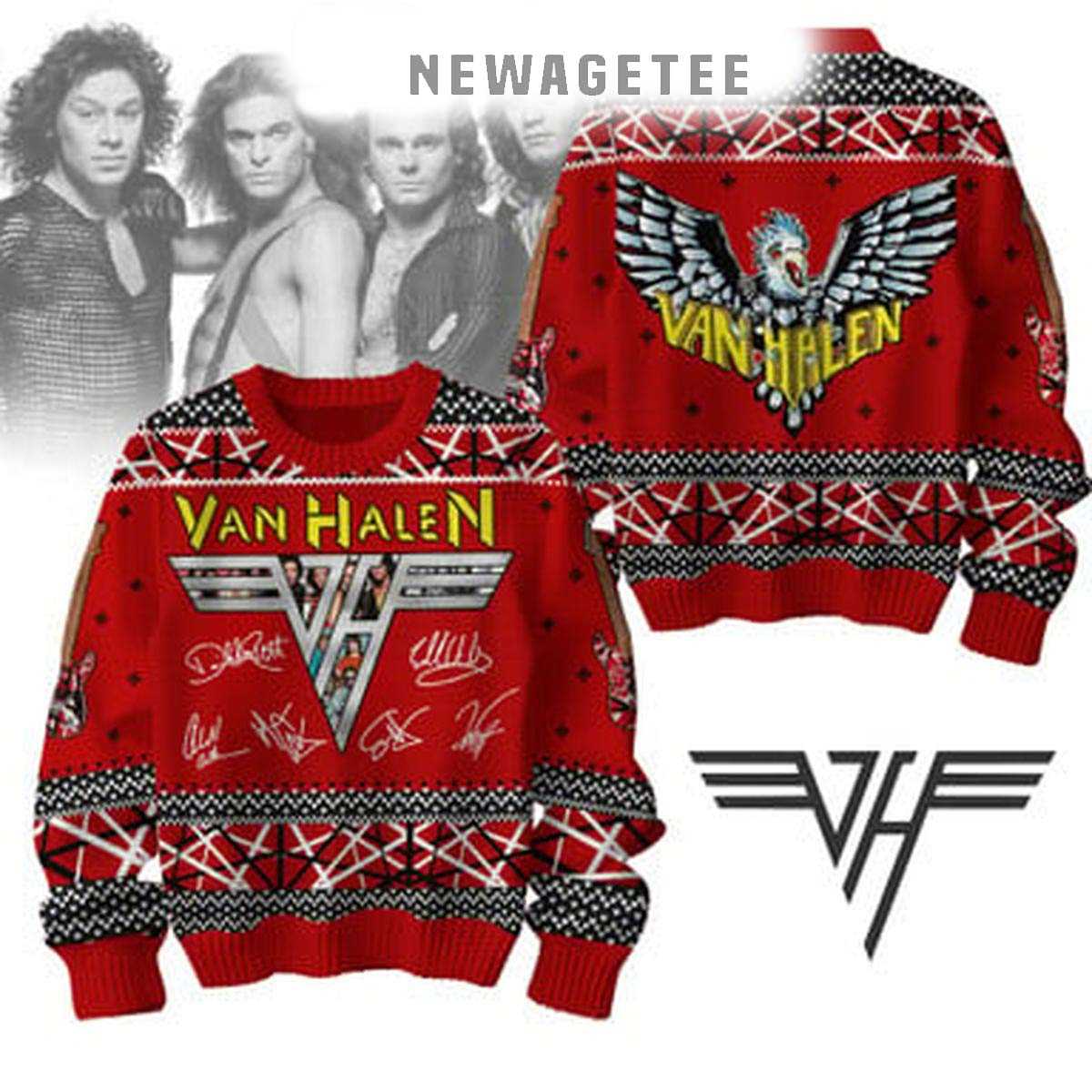 Van Halen Is All I Want For Christmas Holidays 2025 Ugly Christmas Sweater
