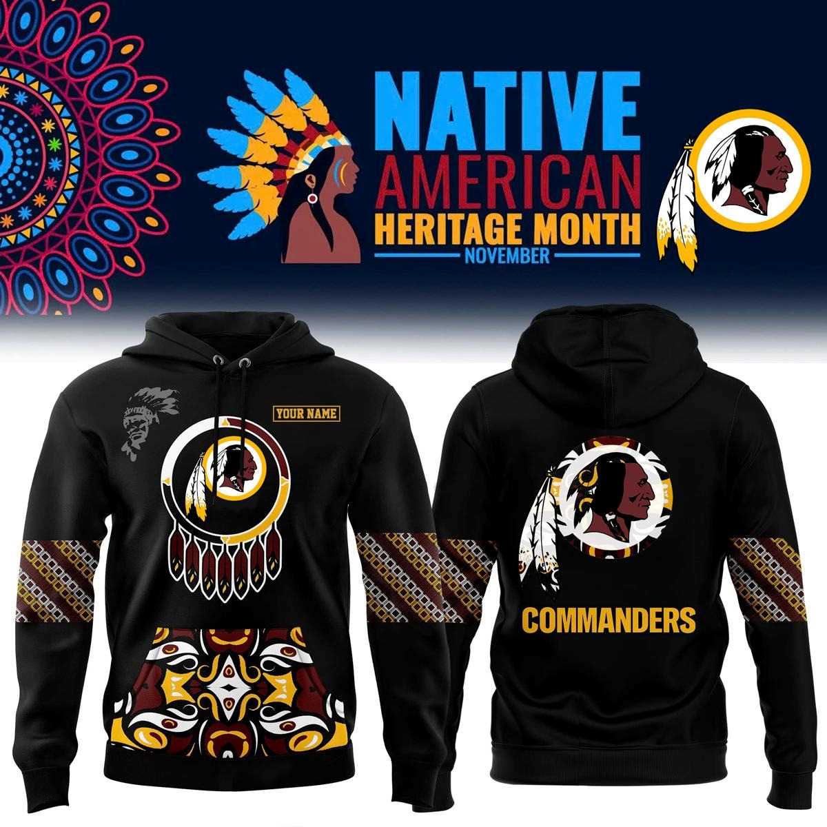 Washington Commanders Native American Heritage Month Hoodie