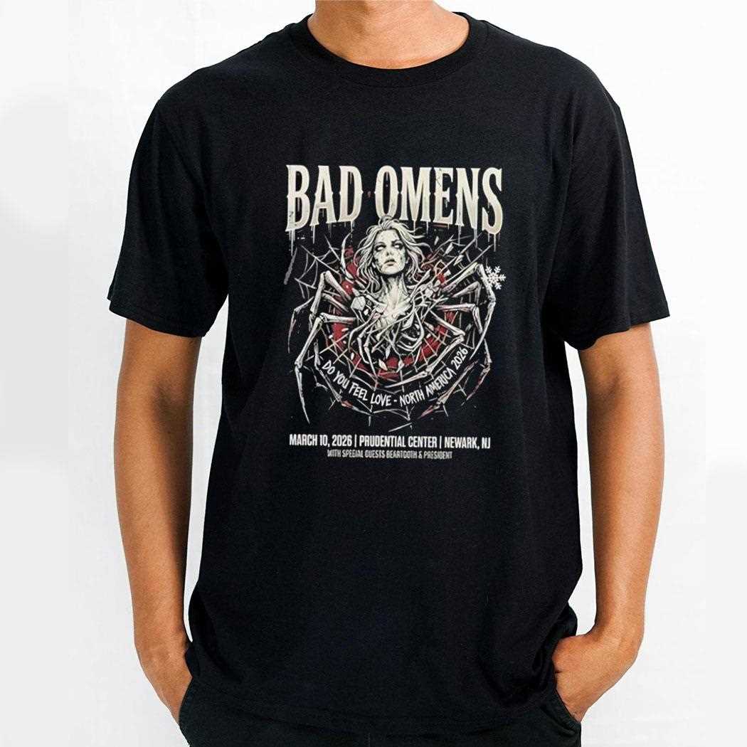 Bad Omens Do You Feel Love North America 2026 Event Tee At Prudential Center Tee Bad Omens Do You Feel Love North America 2026 Event Tee At Prudential Center Tee