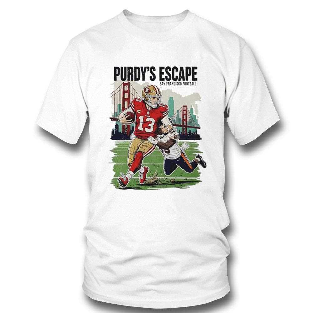 Brock Purdy Escape San Francisco 49ers Vs Chicago Bears Tee