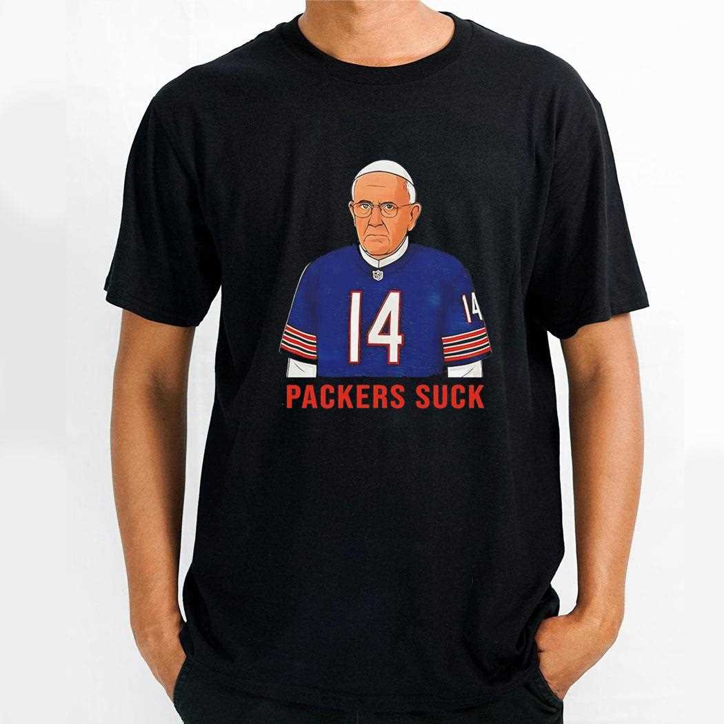 Chicago Bears Pope Packers Suck Tee