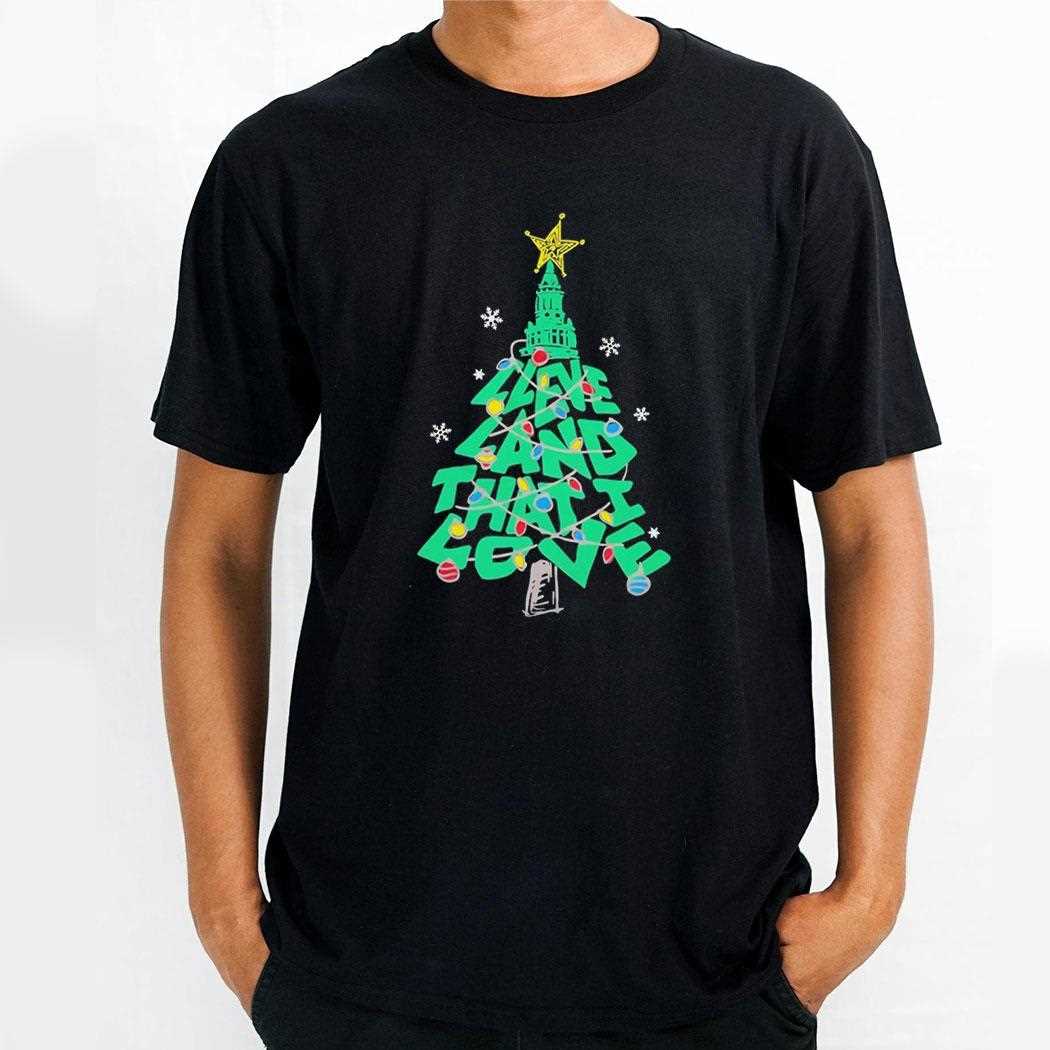 Cleveland That I Love Christmas Tree Tee