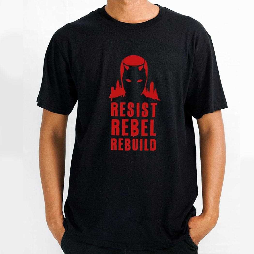 Daredevil Resist Rebel Rebuild Tee