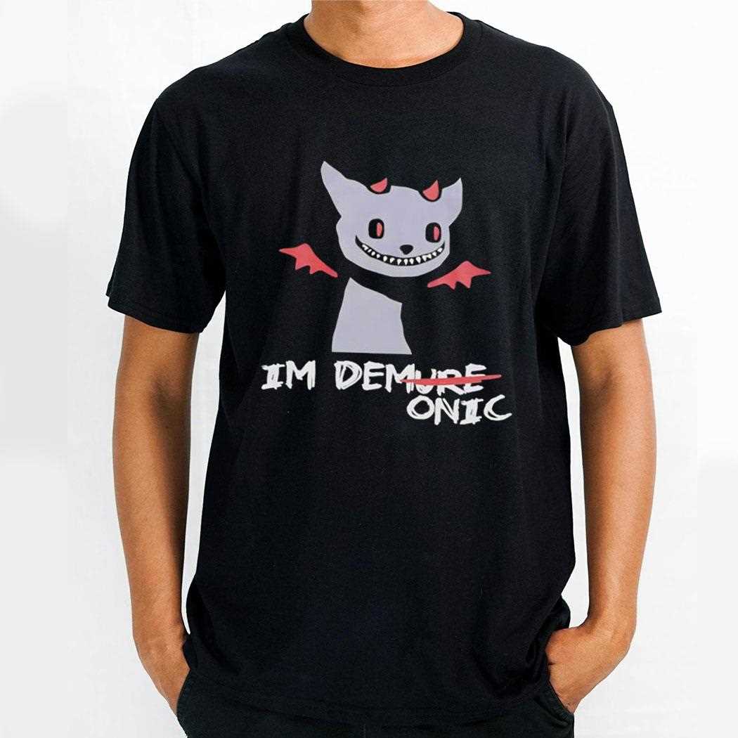 Demure Demonic Cat Night Tee