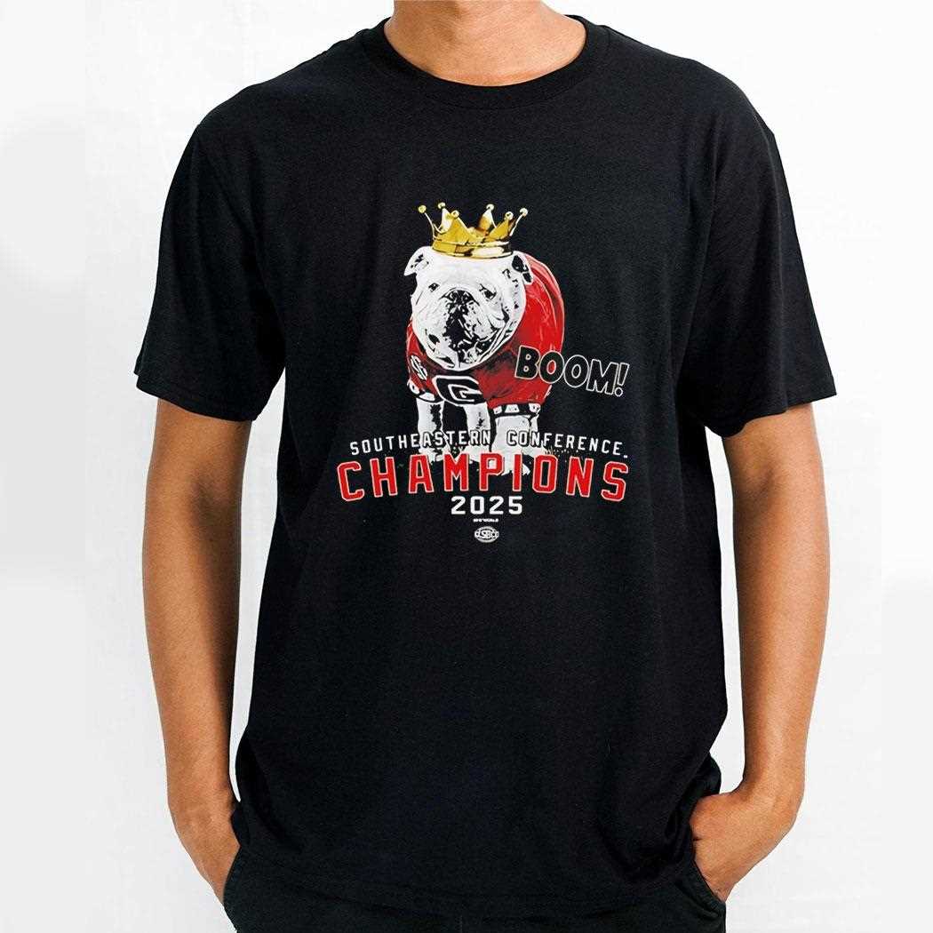 Georgia Bulldogs 2025 Sec Football Conference Champions Tee Georgia Bulldogs 2025 Sec Football Conference Champions Tee