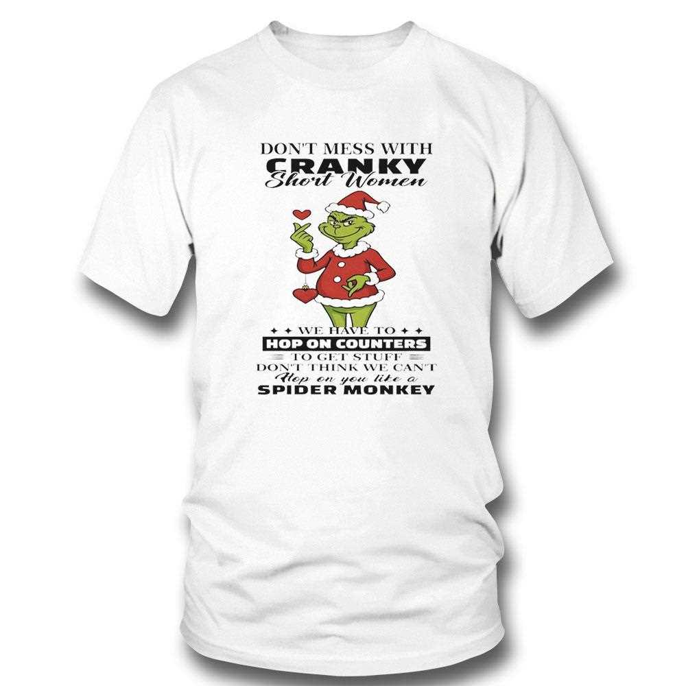 Grinch Dont Mess With Cranky Short Women Christmas 2025 Tee