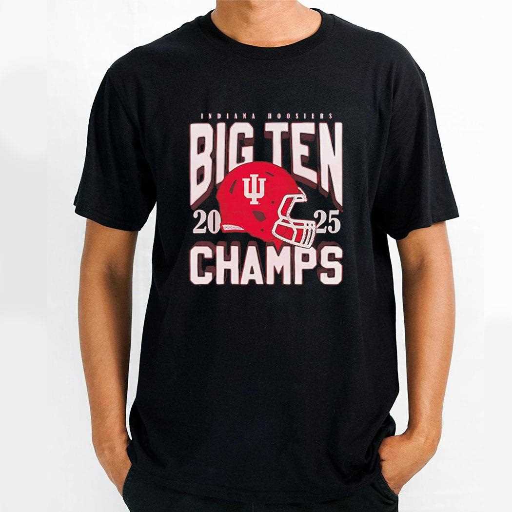 Indiana Hoosiers 2025 Big Ten Champions T-tee Indiana Hoosiers 2025 Big Ten Champions T-tee